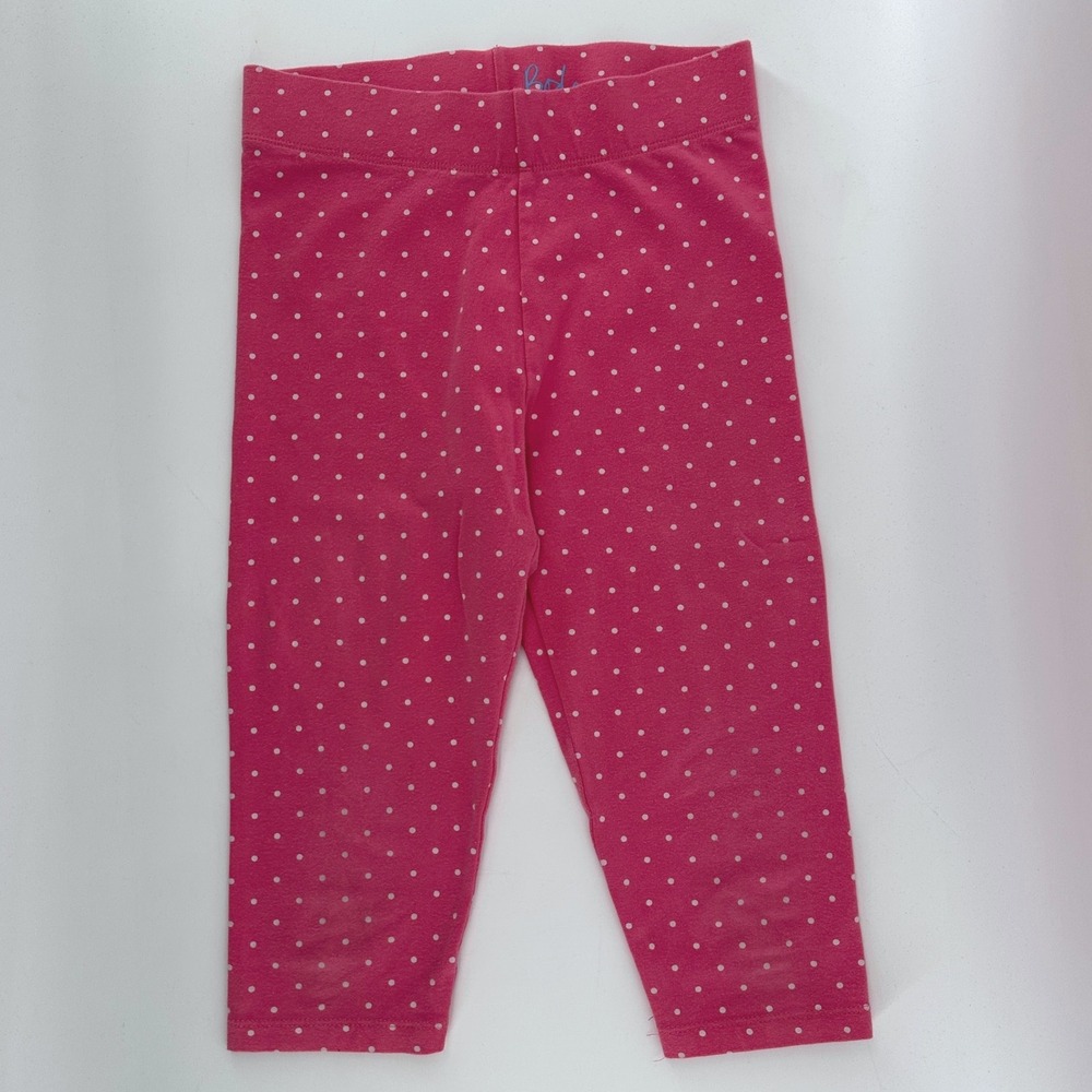 Boden Girls Pink Polka Dot Cotton Blend Stretch Leggings Size 7-8Y 128cm